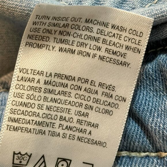 Wallflower Brand Faded Denim Overall Shorts - SIZE XL - Picture 14 of 15